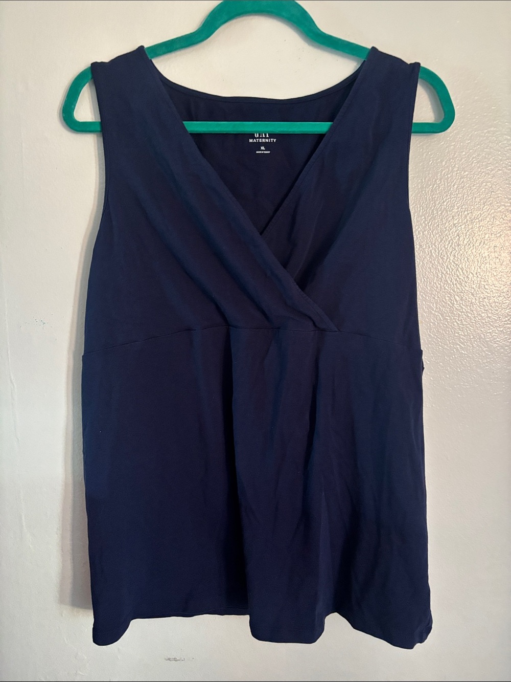 Gap Maternity XL Navy blue Surplice Nursing Tank Top Soft Stretch
